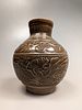 Chinese Carved Brown Glazed Vase