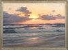 SUNSET OVER THE BALTIC SEA OIL PAINTING