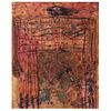 SERGIO HERNÁNDEZ, Noche estrellada, Firmado y fechado 82 dos veces, Carboncillo y mixta sobre papel, 104 x 85 cm, Con constancia
