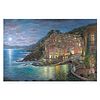 Robert Finale, "Awaiting Riomaggiore" Hand Signed, Artist Embellished AP Limited Edition on Canvas with COA.