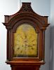 18th Century eight day  mahogany long case clock by Thomas Templar of Portsmouth, brass dial with subsidiary minute dial and 