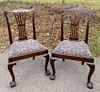 Set of eight early 20th century style mahogany dining chairs with drop in seats