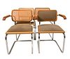 Set of Four Marcel Breuer Style Cesca Chairs