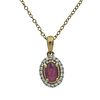 Kallati Ruby Diamond Gold Pendant Necklace