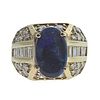 14k Gold Black Opal Diamond Ring