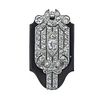 Art Deco Platinum Diamond Onyx Pendant Brooch