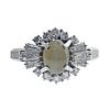 Platinum Diamond Cat&#39;s Eye Chrysoberyl Cabochon Ring