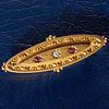 ANTIQUE VICTORIAN RUBY AND DIAMOND BROOCH