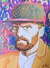 E.M. Zax Mixed media acrylic on canvas "Homage to Van Gogh"