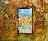 Sami Zilkha   Original mixed media on wood panel "Jerusalem "