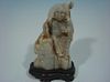ANTIQUE Chinese  White Jade Lohan, 19th C. 10" H, Very Detailed carvings and heavy.