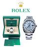 A ROLEX Oyster Perpetual DATEJUST Diamond & Mother of Pearl Men Watch. Box and COA