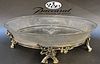 A Fine Quality Of Baccarat Crystal Silver-Plated Bronze Centerpiece, Hallmarked