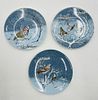 3 Special Edition Plates by Haviland for Limoges -Twelve Days of Christmas-1970's