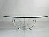 Mikhail Loznikov -Eclipse of Time- Lucite Coffee Table Base, Signed and Dated