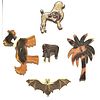 SMALL CARD-ASSORTED DIV 3 ANIMAL BUTTONS INCL BAKELITE