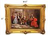 19th C. Oil On Canvas Roman Catholic Cardinal ' Playing Chess '  Signed By, C di Antonio