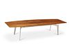 A Cory A. Hann for Room and Board walnut and metal coffee table