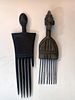 TWO AFRICAN COMBS