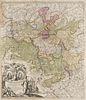 Territorium Norimbergense. Grenzkol. Kupferstichkarte. Amsterdam, Blaeu, um 1640. Plattenmaße ca. 36,5 x 47 cm (49,5 x 58 cm