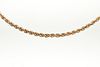 14K Gold Twisted Rope Chain Necklace