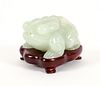 Antique Chinese Nephrite White Jade Carved 3 Leg Frog