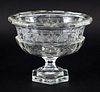 Tiffany and Co. Biedermeier Pattern Glass Compote 