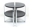 Wolfgang Hoffmann Pair of Demilune Side Tables 