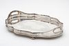 English Sterling Silver Gallery Tray, 1909, H 4'' W 18'' L 23'' 108.54t oz