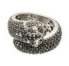 Sonia Bitton (New York City) Black Diamond 'Panther' Ring, 14kt White Gold, 22g Size: 9.75