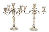 Gorham (American, 1831) Weighted Sterling Silver Candelabra, H 14'' Dia. 12'' 1 Pair