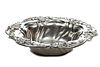 Sterling Silver Centerpiece Bowl, Lily Border C. 1900, H 2.2'' Dia. 11.5'' 16.8t oz