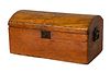American, Primitive Hump Style, Pine Trunk, 18Th-19Thc., H 13", W 27"