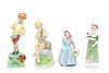 Royal Worcester June & October, Doulton Wendy And Ruth 4 pcs