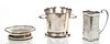 Old English Reproduction Silver Plate Champagne Bucket, Bottle Coaster & Mug 3 pcs