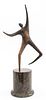 Curtis Jere Figural Bronze on Marble Base