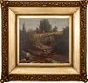 George Lafayette Clough Hudson River Oil on Canvas