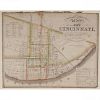Hand-colored Topographical Map of Cincinnati