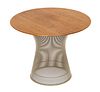 Warren Platner For Knoll (American, 1919-2006) Wood And Steel Table H 18.5'' Dia. 24''