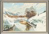 R. Vogel Oil On Canvas,  1940, Winter Landscape, H 15.75'' W 23.75''