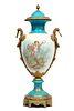 French Sevres Porcelain Handpainted Covered Urn