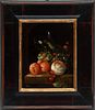 Maria Meriggi, Florence, Italy Oil On Copper C. 2000, Still Life Of Summer Fruits, H 10'' W 7''