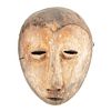 Lega, Democratic Republic Of The Congo, African Polychrome Carved Wood Mask, H 9" W 7"
