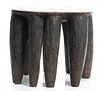 African Carved Wood Stool, H 10'' Dia. 11.5''