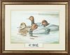 Jim Foote (American, 1925-2004), Lithograph On Paper, 1980, H 19.25", W 25", Four Ducks