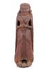 Indian Carved Wood Standing Figure, 18/19th C., H 25'' W 8''