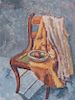 Kendrick Bell, (Wisconsin, 1913-2004), Still Life with Apples and Chair, 1955