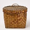 Decorated Native American Splint Basket