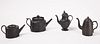Four Basalt Teapots