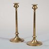Pair of Arts and Crafts Candlesticks in the Manner of Jarvie